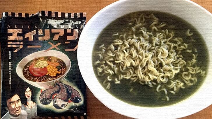 「有明海のエイリアン」の出汁が入ったエイリアンラーメンを食べたよ