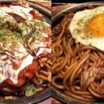 ぼてぢゅう発祥のモダン焼きと大阪月見焼きそばが旨い！（関西空港）