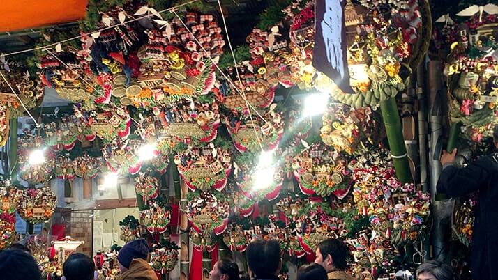 浅草酉の市を見に鷲神社・酉ノ寺（長國寺）へ！無数の縁起熊手が見所