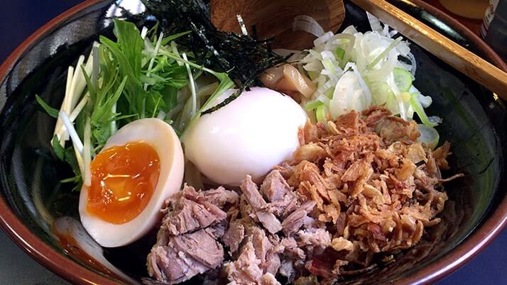 麺屋 西條|立石にあるラーメン店の温玉油そばと味噌つけ麺