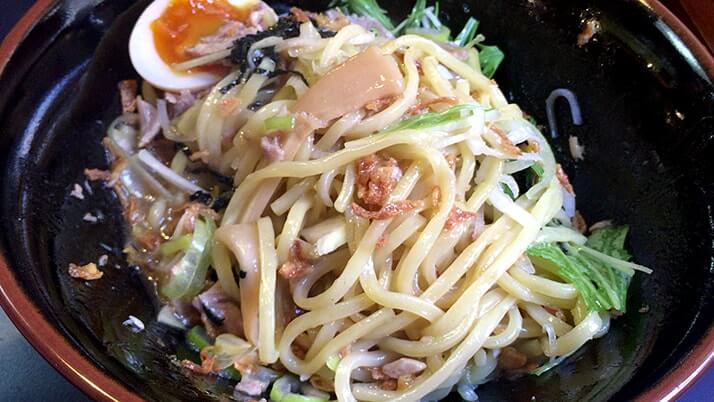 麺屋 西條|立石にあるラーメン店の温玉油そばと味噌つけ麺