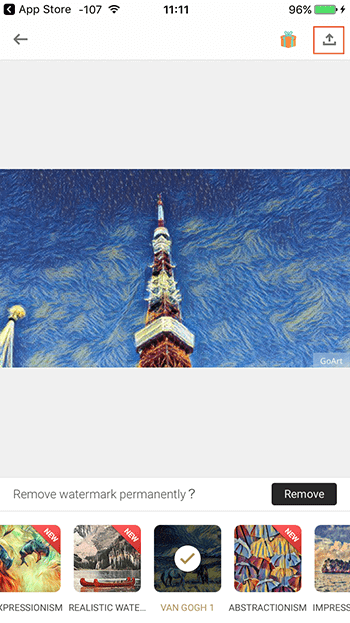 画像加工アプリGoArt|おしゃれアート画像を無料で簡単に!