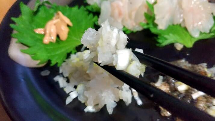 ムラソイの刺身とネギトロ!皮は湯引き!ムラソイは絶品釣り魚 ムラソイの刺身とネギトロ!皮は湯引き!ムラソイは絶品釣り魚