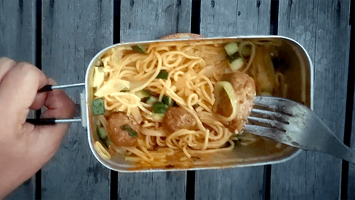 メスティンでミートボールパスタ!コンビニミートボールで簡単に メスティンでミートボールパスタ!コンビニミートボールで簡単に