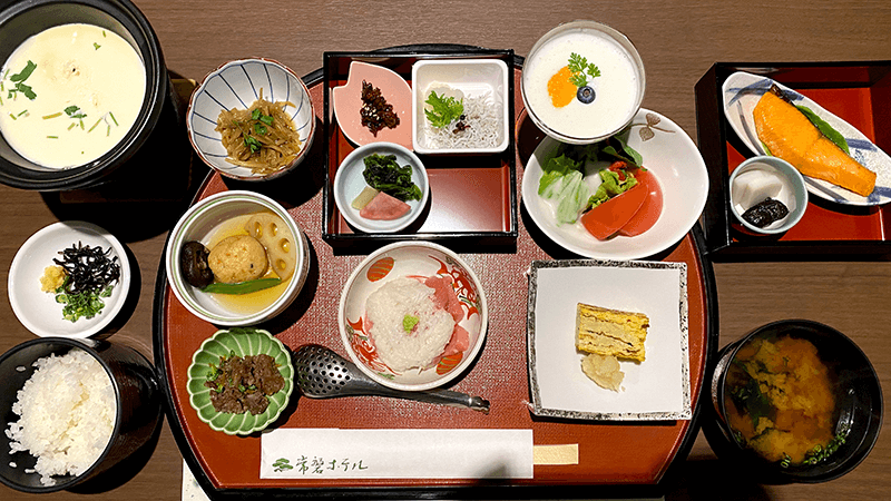 常磐ホテルでの朝食と美しい日本庭園｜山梨甲府旅行1泊2日④